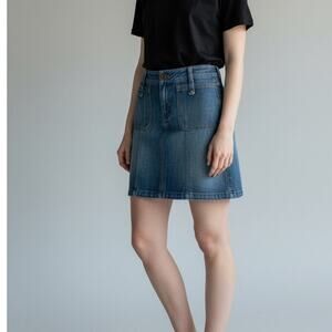 Citizens of Humanity Premium Vintage Denim Mini Skirt Blue Wash Size 28